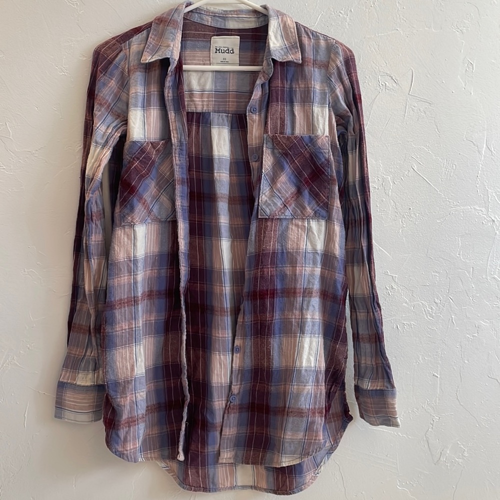 Multicolor Plaid Flannel - Mudd Size XS